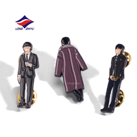 Longzhiyu, 20 Años de Experiencia, Directo de Fábrica, Pines de Esmalte Suave de Alta Calidad, Insignias con Logotipo Personalizado, Diseño de Personajes, Animales y Dibujos Animados, Broche de Solapa