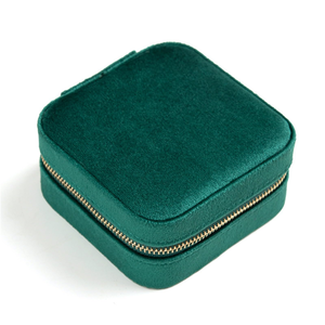 Velvet Portable Custom Logo Small Travel Jewelry Display Zipper <b>Storage</b> Round Box for Bracelet <b>Ring</b> Pendant Necklace - Product Image 1