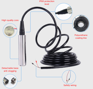 Mức độ phát 0-300m nước thủy tĩnh cảm biến áp suất IP68 thép không gỉ 12-24VDC JZ cảm biến - Product Image 4