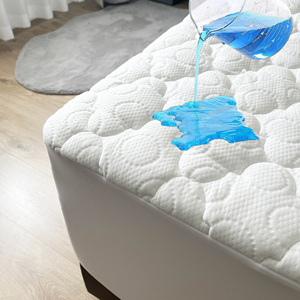 Protector de colchón de cama impermeable personalizado cubierta refrigeración California king size ultrasónico acolchado colchón Topper almohadillas para chinches de cama - Product Image 1