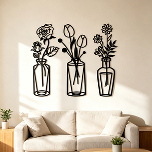 <span class=keywords><strong>Décoration</strong></span> murale en métal noir de luxe créative, vase en métal, artisanat métallique personnalisé, <span class=keywords><strong>décoration</strong></span> murale pour la <span class=keywords><strong>maison</strong></span>, <span class=keywords><strong>décoration</strong></span> intérieure, vente en gros d'usine - Product Image 5