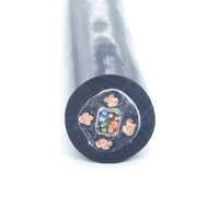Câble d'alimentation hybride sous-marine, 4 brins, 13 14 AWG, câble de protection torsadé, 4 paires