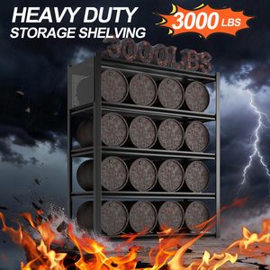 יחידת מדפים למוסך עם לוח תלייה, עמידה במיוחד, <span class=keywords><strong>5</strong></span> קומות, מתכווננת, ניתנת להרחבה, מדפים תעשייתיים עצמאיים, מתלה לעומס של 3000 ליברות - Product Image 6