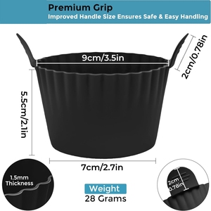 Stampino in Silicone antiaderente riutilizzabile per friggitrice ad aria bracconiere uova e Cupcake cottura tazze utensili per torte - Product Image 2