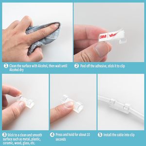 JNHot Sale Management Cable Clips Free Sample Plastic Transparent Finisher Wire Clamp Hot Selling Management Cable Clips - Product Image 4