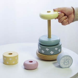 Coloré haute qualité nouveau Design jeu intelligent Offre Spéciale unisexe jouets en gros Montessori début éducatif <span class=keywords><strong>tour</strong></span> d'empilage pour les enfants - Product Image 3