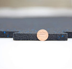 gym rubber tile interlocking floor mat EPDM rubber for fitness floor, exercise equipment pad and garage floor mat - Product Image 3