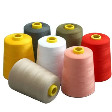 Örnek ücretsiz İyi kalite yüksek mukavemetli polyester 40S/2 100% polyester dikiş ipliği nakış ipliği