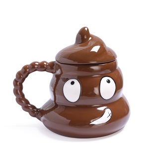 3D <span class=keywords><strong>Poo</strong></span> Hình Dạng 480Ml Gốm Cốc Cà Phê Với Xử Lý Sáng Tạo Và Cá Tính Thiết Kế Cho Đảng Món Quà Giáng Sinh - Product Image 5