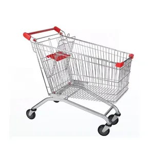 Chariot en acier de chariot à provisions de supermarché d'épicerie des meilleurs prix avec le logo de client - Product Image 3