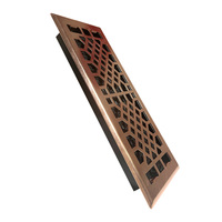 HVAC 4*12 pouces Style antique décoratif évent de sol couvre plancher métallique registres diffuseur d'air