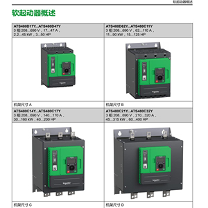 ซอฟต์สตาร์ทเตอร์ ATS480 ของแท้ใหม่, Altistart 480, 32A, 208 ถึง 690V AC, แหล่งจ่ายไฟควบคุม 15KW ATS480D32Y ATS48D32Q - Product Image 4