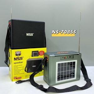 Nns NS-7085S Năng Lượng Mặt Trời Bảng Điều Khiển Không Dây Màu Xanh Răng Loa Ngoài Trời Di Động 1500MAh TF USB FM Antenna Đài Phát Thanh Châu Phi Hot 12W Loa Siêu Trầm - Product Image 5
