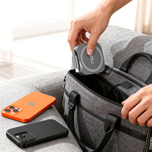 Base <span class=keywords><strong>de</strong></span> Carga Magnética <span class=keywords><strong>de</strong></span> 25W con Cable Retráctil <span class=keywords><strong>de</strong></span> 65W, Estación <span class=keywords><strong>de</strong></span> Carga Inalámbrica 2 en 1 para Tablet, iPhone <span class=keywords><strong>Serie</strong></span> 17/16/15/14/13 - Product Image 5