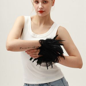 Kadınlar yetişkinler için ayarlanabilir tüylü bilek manşetleri cadılar bayramı kostüm sahne için gotik parti aksesuarı - Product Image 4