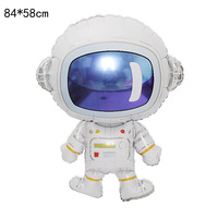 Ballons d'astronautes pour la décoration de fête d'anniversaire d'enfants, ensemble de ballons en film d'aluminium avec astronaute de dessin animé, fusée et vaisseau spatial