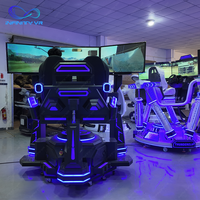 Simulador de Carreras VR Compacto con Triple Monitor, Movimiento Hidráulico 3DOF, Máquina de Juegos Arcade de 2 Asientos para Kioscos de Centros Comerciales y FEC
