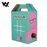 Ensemble de vin en carton Bag-in-box imprimé sur mesure de 5L, 10L, 20L, avec emballage en aluminium pour vin, café, jus, sac Bib avec robinet Vitop