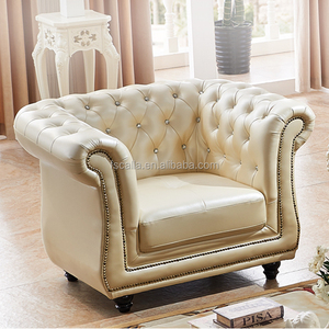 Lusso <span class=keywords><strong>moderno</strong></span> angolo componibile <span class=keywords><strong>bianco</strong></span> classico in vera pelle a forma di l divano Chesterfield <span class=keywords><strong>soggiorno</strong></span> divano set mobili - Product Image 3