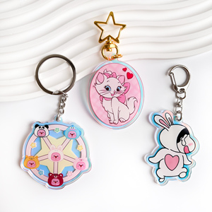 2024 Cổ Điển Phim Hoạt Hình Phim Hoạt Hình Trong Suốt Acrylic Charms HD In Ấn Khuyến Mại Quà Tặng Logo Tùy Chỉnh Acrylic Keychain Nhựa Keychain - Product Image 2
