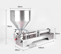 Machine de remplissage pneumatique à tête unique en gros d'usine pour verre de boisson de ketchup de beurre d'arachide de pâte crème cosmétique de 10-100mm