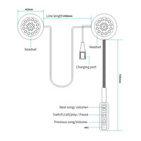 Casque sans fil BT8 pour moto, casque sans fil pour casque de moto avec réponse automatique