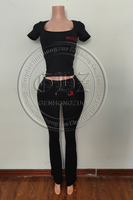 Zomerkleding voor lange vrouwen, loungewear set voor dames, op maat gemaakte korte mouwen met wijde broek, dames 2-delige loungeset