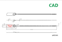 ZL-L016 Scellé de sécurité en plastique à tige plate réglable avec échelle, jetable, autobloquant, logo personnalisé, vente en gros