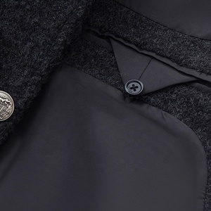 Veste en laine mélangée pour homme - <span class=keywords><strong>Manteau</strong></span> décontracté gris foncé style safari avec plusieurs poches pour les trajets quotidiens et les tenues professionnelles d'<span class=keywords><strong>hiver</strong></span> - Product Image 6
