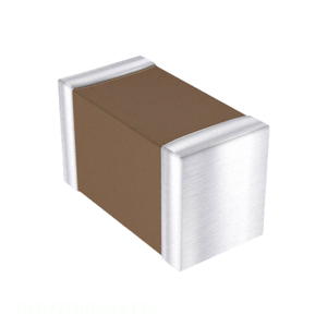 ตัวเก็บประจุเซรามิกแบบยึดพื้นผิว0402 (1005เมตริก) ฝาครอบ MLCC CER 10 UF 10V X5R 0402 10 uF 0402ZD106MAT2A 10 uF - Product Image 1