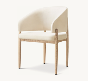<span class=keywords><strong>Fauteuil</strong></span> de <span class=keywords><strong>salle</strong></span> <span class=keywords><strong>à</strong></span> <span class=keywords><strong>manger</strong></span> exclusif en bois rembourré de tissu de chêne massif moderne nordique - Product Image 5