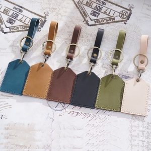 Handmade Vintage Leather Card Holder Genuine Cowhide Mini Bus Protective Cover Student Campus Coin Card Holder - Product Image 3