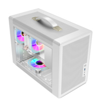 Boîtier d'ordinateur MATX portable, petit boîtier HTPC, boîtier de jeu pour PC de bureau, micro-ordinateur de table pour usage domestique