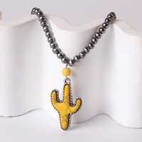 Colliers pendentifs Comiya Western multicolores bleu rose turquoise, vente transfrontalière, design vintage-chic pour pull, bijoux en alliage de zinc