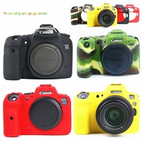 Canon EOS R DSLR 850D için silikon kutu örtüsü DSLR kamera koruyucu T8i 250D 5D Mark III IV 6D II 6D2 5D3 5D4 1300D 800D SL3 T7i