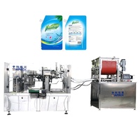 Machine d'emballage automatique rotative pour sachets préformés de sauces, liquides, pâtes, ketchup, miel, remplissage et scellage de sachets Doypack