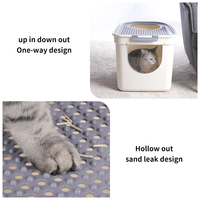 Bac à litière pour chat en plastique écologique meubles boîtier de nettoyage facile pour la formation toilette chat litière accessoires