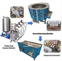 Éplucheuse automatique industrielle de gésiers de poulet 2000 pièces/h – Machine de nettoyage de gésiers haute efficacité pour abattoir de volailles