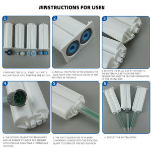 दो घटक कारतूस 1:1/2:1/4:1/10:1 50 मिलीलीटर b प्लास्टिक ट्यूब गोंद कारतूस - Product Image 3