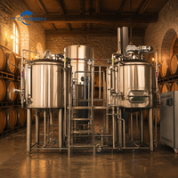 Machine de fabrication de bière automatique Tonsen 1000L 2000L, usine de brasserie commerciale, système de brassage complet pour le marché indien