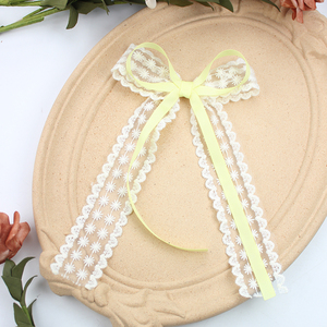 Pinces à <span class=keywords><strong>cheveux</strong></span> de <span class=keywords><strong>princesse</strong></span> à longue queue et nœud de marin, couleur unie, accessoires de fête pour filles - Product Image 6