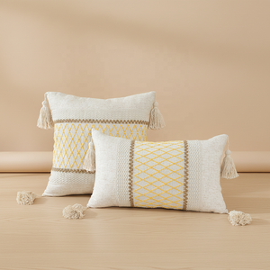 Premium Bohemian Style Jacquard Embroidery <strong>Decorative</strong> <strong>Throw</strong> <strong>Pillow</strong> for Sofa Geometric Striped Pillowcases Jacquard Sofa <strong>Pillow</strong> - Product Image 2