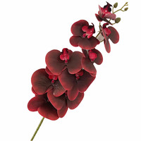 Fleur d'orchidée papillon artificielle, 9 têtes, faite à la main, toucher réel, PU, Phalaenopsis, moderne, respectueuse de l'environnement, Thanksgiving