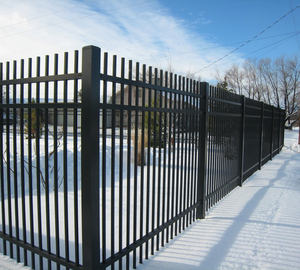 Modern Metal Picket ferforje çin demiryolu çelik çit toptan ucuz GALVANİZLİ ÇELİK BORU çit paneli 3D modeli hizmeti - Product Image 6