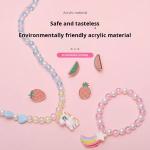 Fatto a mano fai da te in plastica gioielli perline Puzzle Set per bambini collana di perline e bracciale per le ragazze - Product Image 3