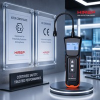 Detector de Fugas de Gas Combustible Portátil HIREP con Sonda Flexible de 360° para Gas Natural, Propano, Metano, Seguridad en la Cocina