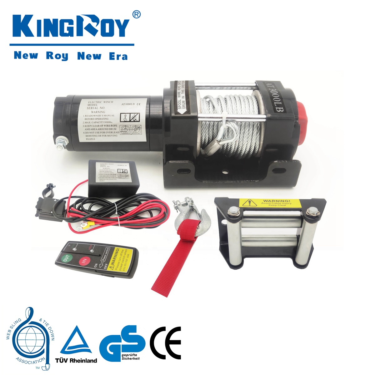 Небольшая Мини электрическая лебедка KingRoy 3000 фунтов 12 В для продажи