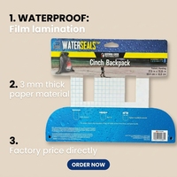 Tarjeta de Presentación de Alta Calidad para Bolsas, Laminada con Película Mate Impermeable, de Papel de 3 mm de Grosor, con Orificio para Colgar