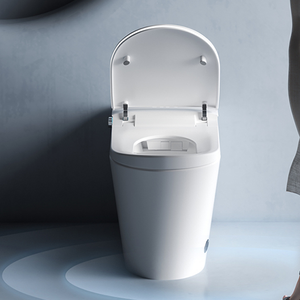 WC intelligent monobloc au design moderne avec télécommande, bidet, céramique intelligente, armoire de salle de bain avec siège chauffant - Product Image 5