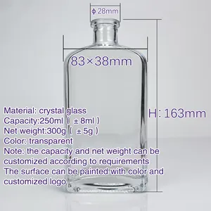 Botol minuman keras 750ml botol kaca harga pabrik kustom profesional